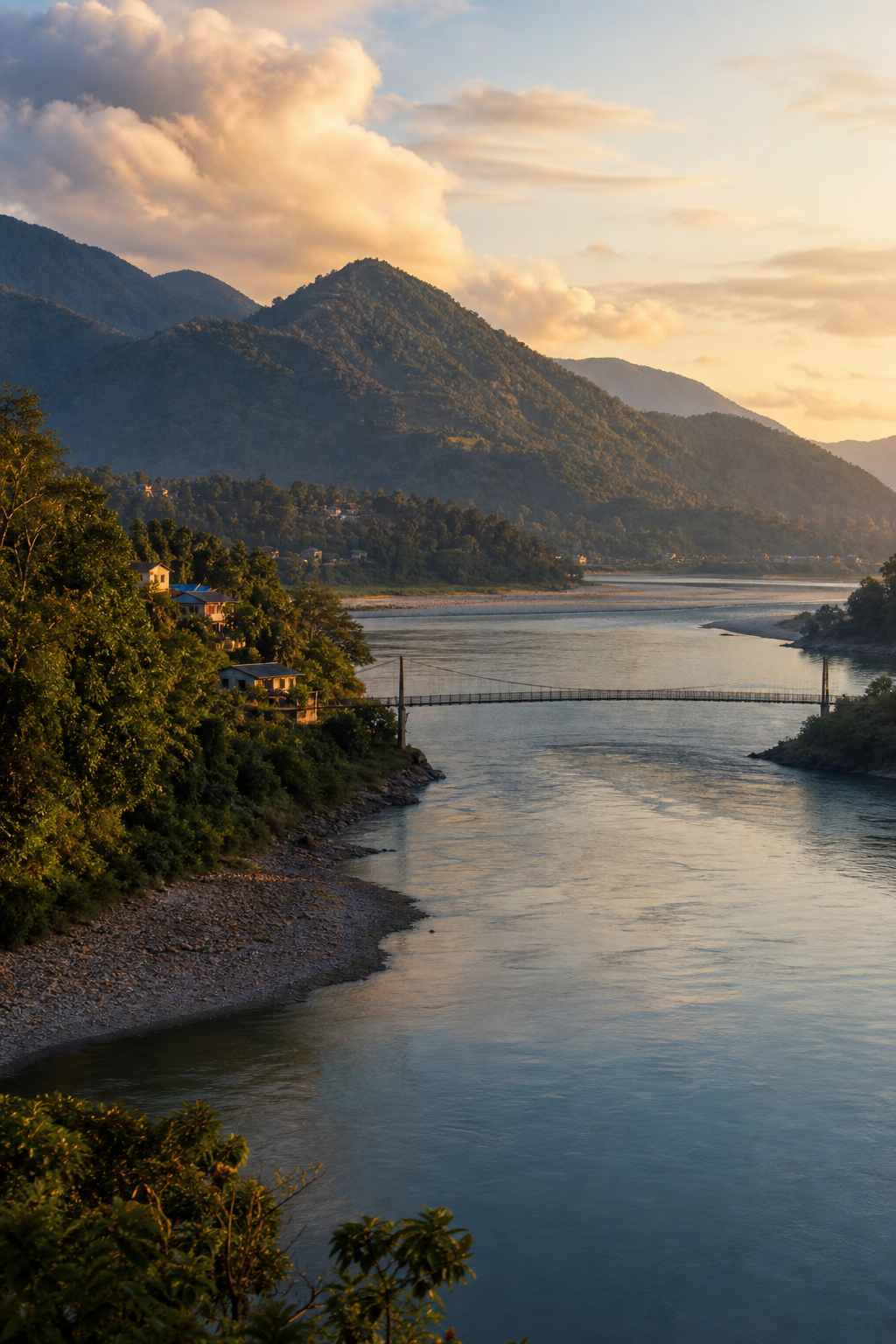 River valley landscape representing Seppa and East Kameng
